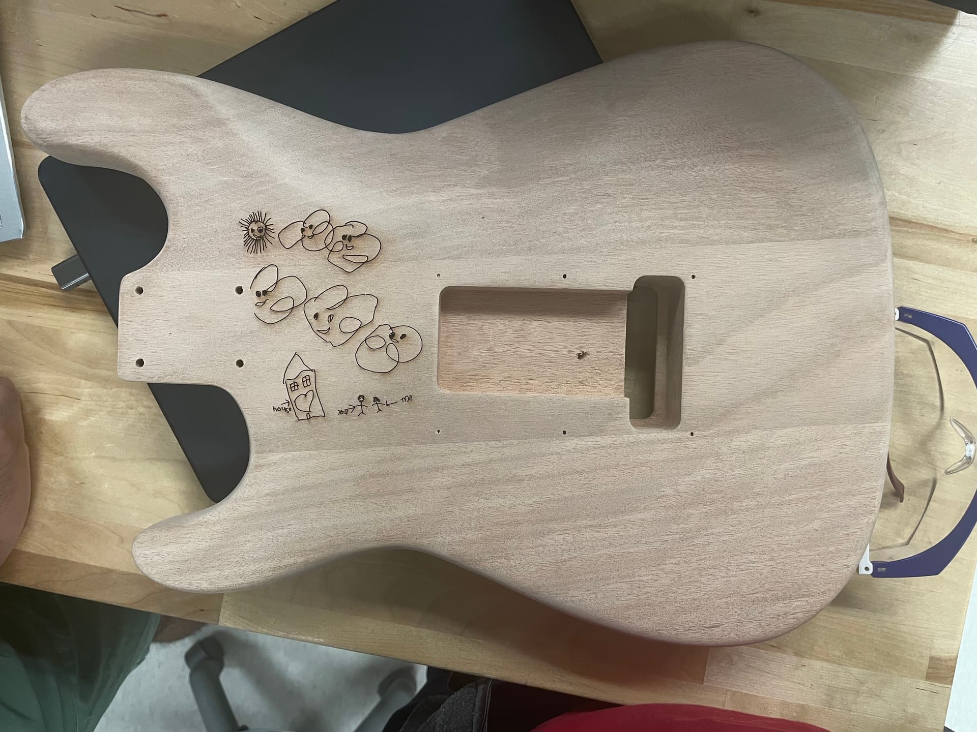 Guitar engraving detail