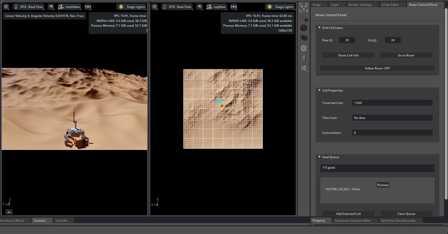 Mars Rover Pathfinding Simulation Interface